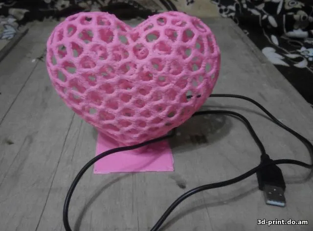 3D-модель "Ночник 3D сердце"