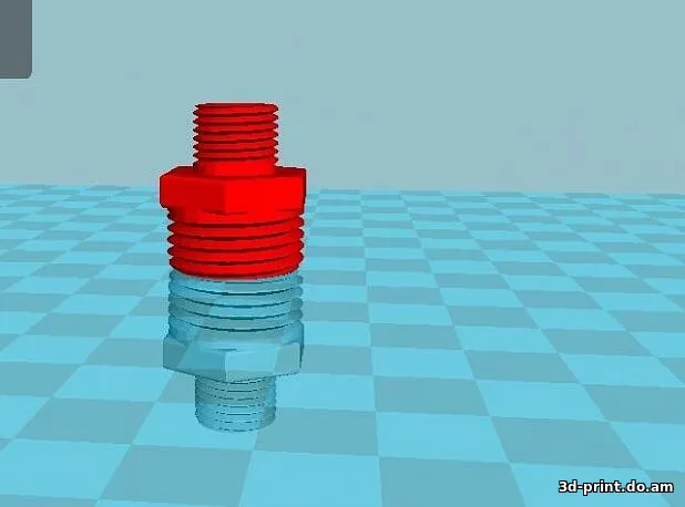 3D-модель "Переходник 1/2, 1/4 дюйма"