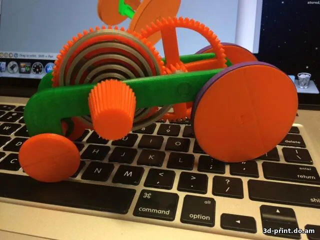3D-модель "Машинка на пружине"