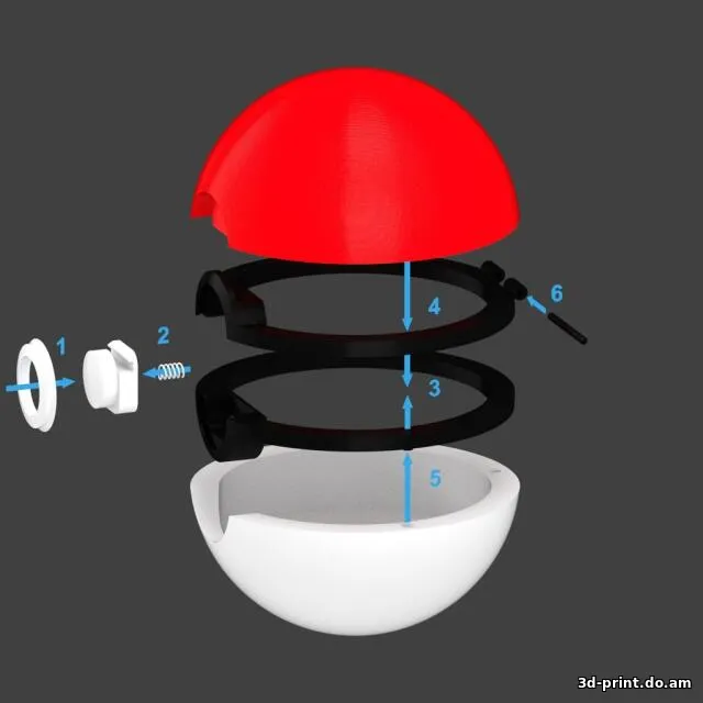 3D-модель "Покебол / Pokeball"