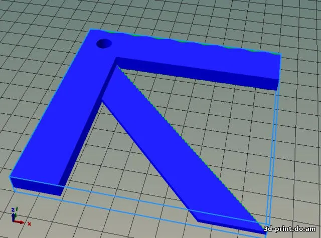 3D-модель "Угольник для разметки кругляка" — STL модель для 3D-печати