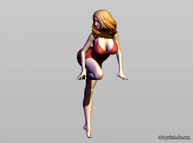 3D-модель "Девушка на подоконнике"