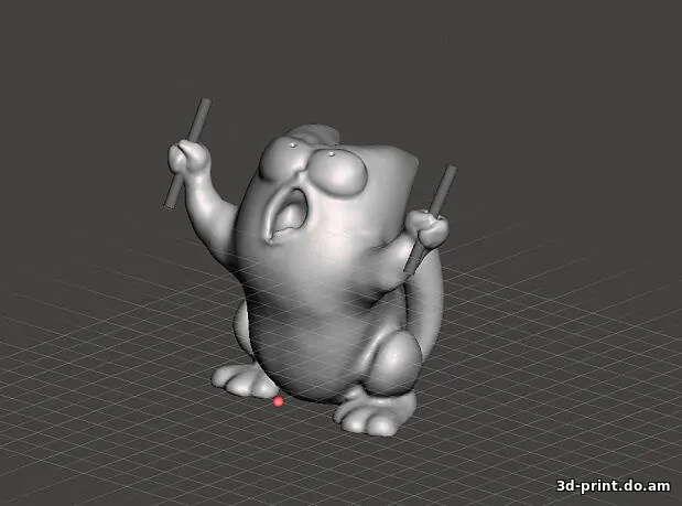 3D-модель "Кот Саймона устраивает забастовку"