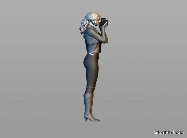 3D-модель "Девушка папарацци"