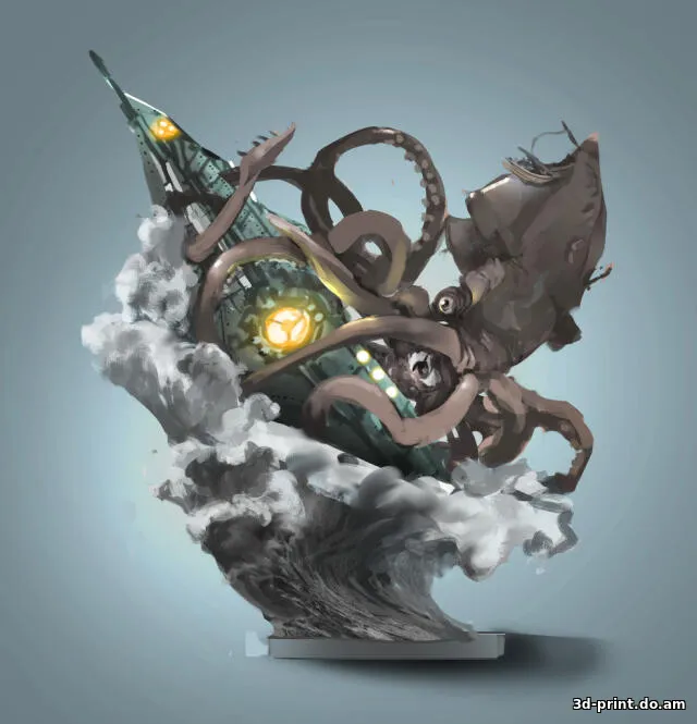 3D-модель "Атакующий кальмар"