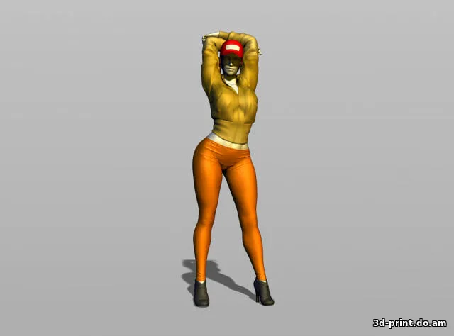 3D-модель "Девушка в бейсболке"