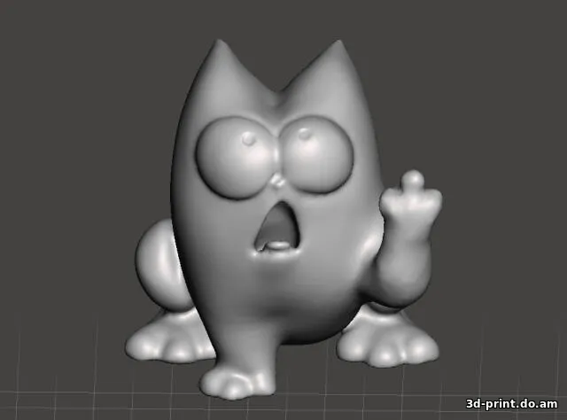 3D-модель "Кот Саймона показывает, что о Вас думает"