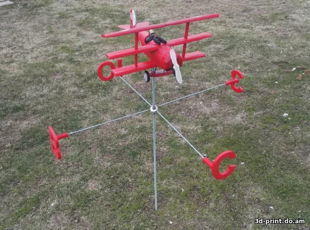 3D-модель "Флюгер Красный барон dr1" 3D-модель "Флюгер Красный барон dr1"