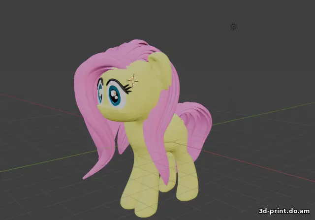 3D-модель "Пони (похожая на Флаттершай)"