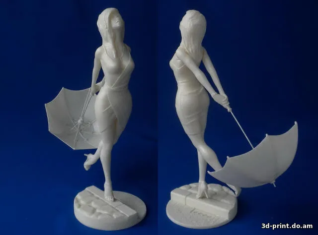 3D-модель "Девушка с зонтиком"