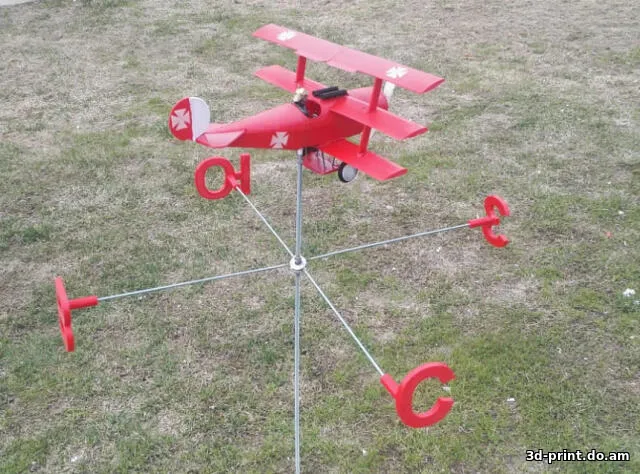 3D-модель "Флюгер Красный барон dr1" 3D-модель "Флюгер Красный барон dr1"