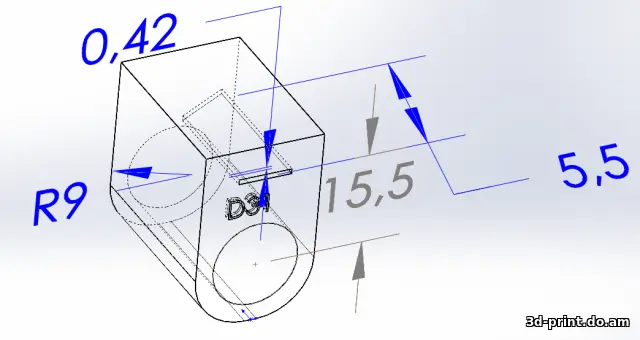 3D-модель "Циркуль-резак для изготовления резиновых клапанов"