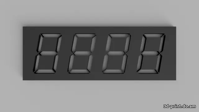 3D-модель "Циферблат 8888" — STL модель для 3D-печати