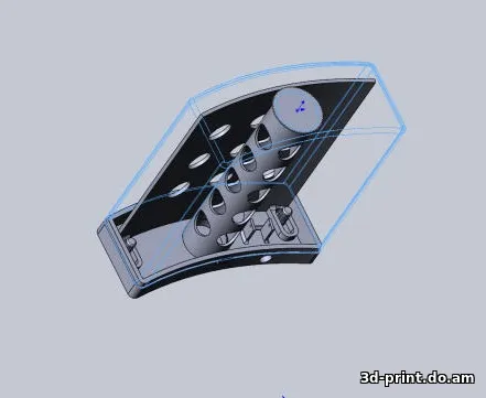 3D-модель "Модель корпуса плоского светильника Гувера для матрицы 16х16"