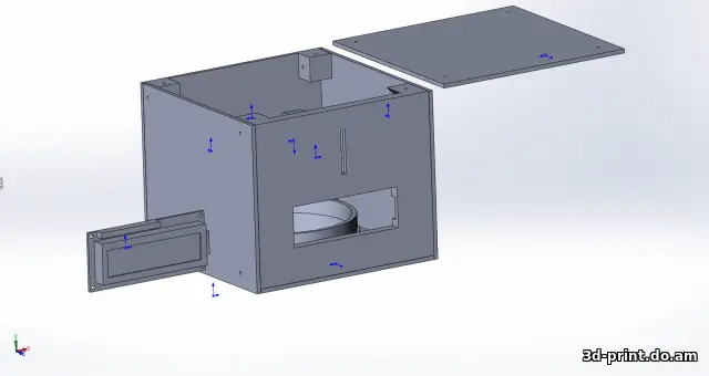 3D-модель "Копилка со счетчиком монет. Проект AlexGyver"