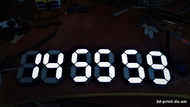 3D-модель "Цифровой сегмент на адресных светодиодах"