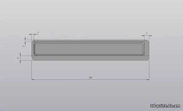 3D-модель "Брусок для укладки ламината Quick step + распорка от стен"