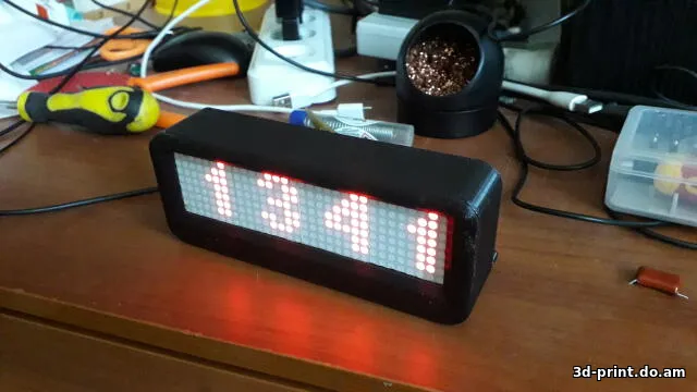 3D-модель "Корпус часов на матричных индикаторах MAX7219 и Arduino WEMOS R1 mini"