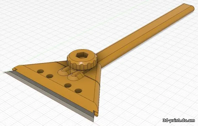 3D-модель "Простой скребок для горячего стола"