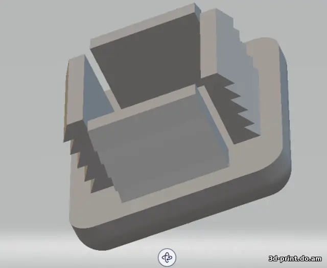 3D-модель "Заглушка толстостенной профильной трубы 40х40"