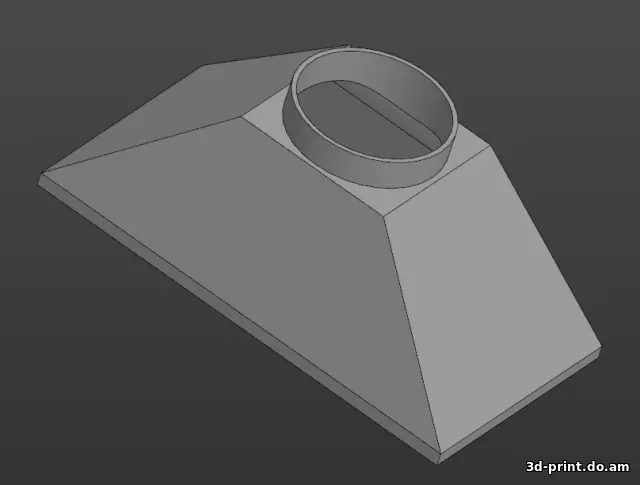 3D-модель "Вытяжка под гофру 100мм"
