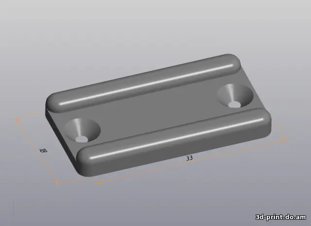 3D-модель "Мебельный Подпятник 18"