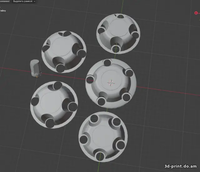 3D-модель "Колпак, накладка, пыльник, заглушка для штампованных дисков "фальш-хабы", для дисков 4х100, 4х98, 5х100. 5х114.3"