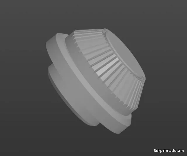 3D-модель "Ручка регулятора громкости/тембра для кассетного магнитофона PHILIPS N2234"