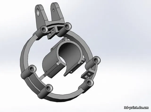 3D-модель "ПАУК для инструментального микрофона 1 дюйм (22-25мм)" — STL модель для 3D-печати