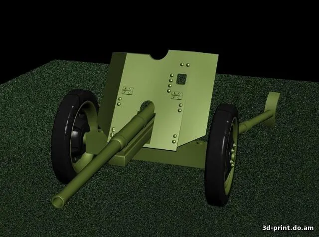 3D-модель "45 мм противотанковая пушка обр 1937 г"