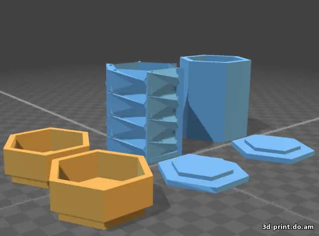 3D-модель "Набор коробок соты"