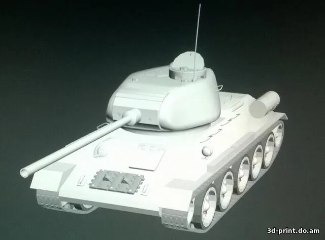 3D-модель "Low Poly модель танка T-34-85"