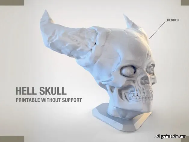 3D-модель "Череп Hell Skull" — STL модель для 3D-печати