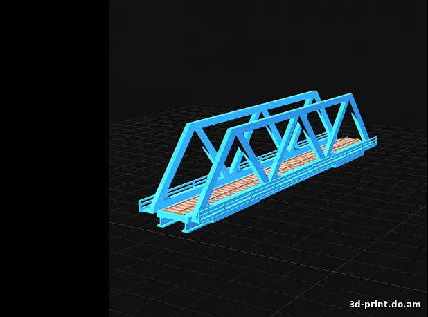 3D-модель "Пролет ж/д моста, для макетов"