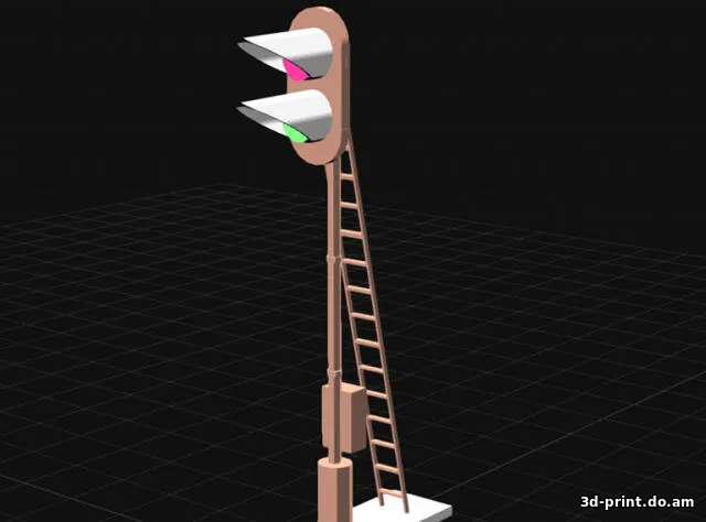 3D-модель "Ж/д семафор, для макетов" — STL модель для 3D-печати