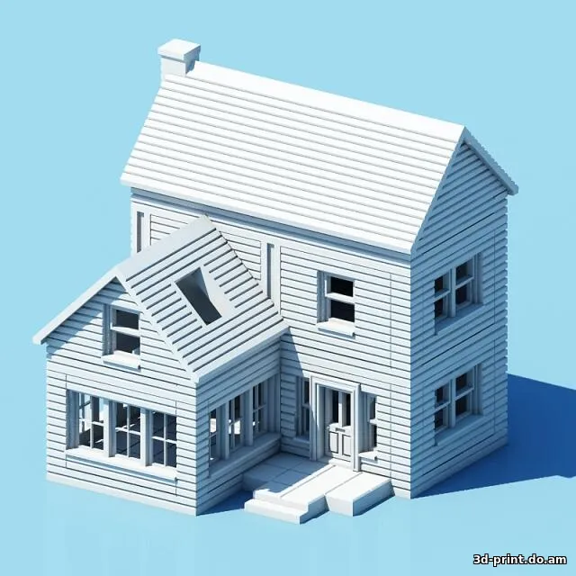 3D-модель "Архитектура - загородный дом" — STL модель для 3D-печати