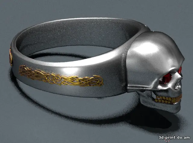 3D-модель "Кольцо Череп Готический"