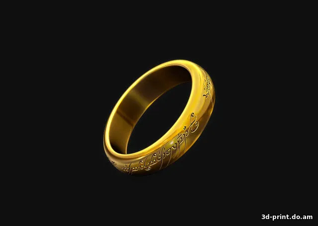 3D-модель "Кольцо всевластья из Властелина Колец" — STL модель для 3D-печати