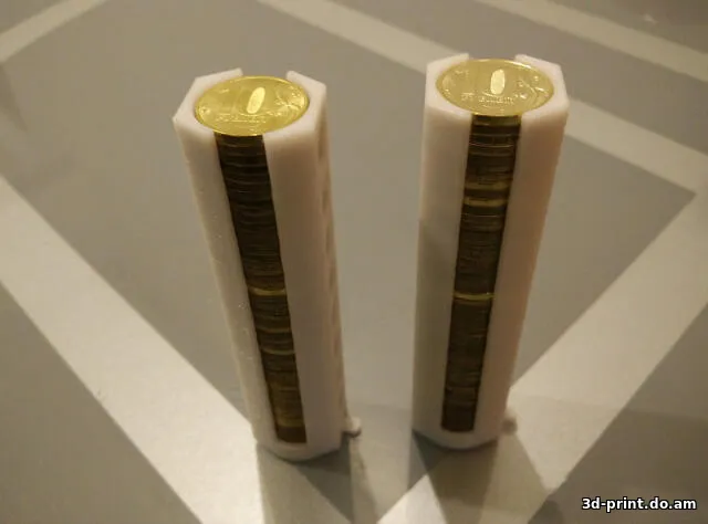 3D-модель "Копилка (монетница) moneybox, для десятирублевых монет (50шт)" — STL модель для 3D-печати