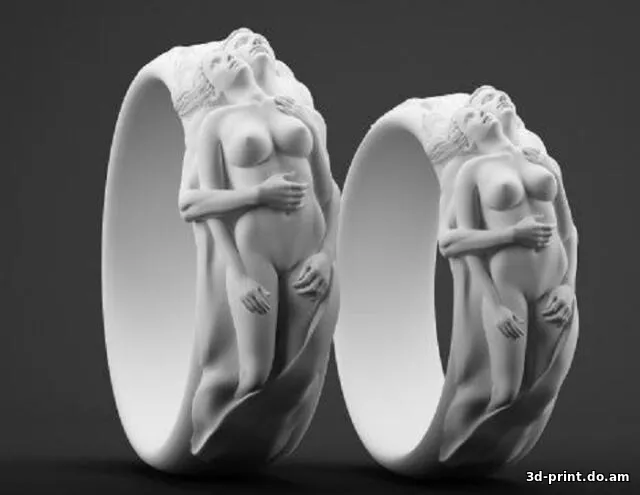 3D-модель "Обручальные кольца"