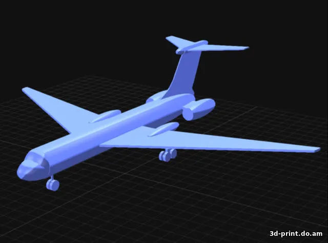 3D-модель "Ту-134 самолет Туполева"