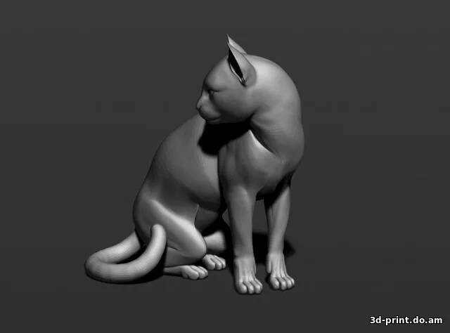 3D-модель "Кот задумчивый" 3D-модель "Кот задумчивый"