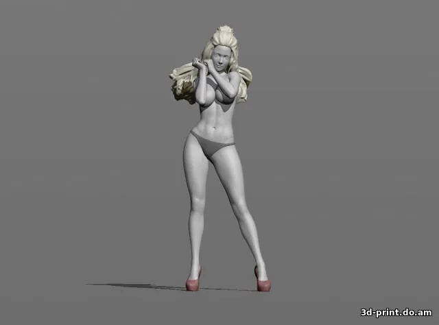 3D-модель "Девушка на ветру"