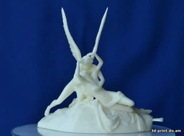 3D-модель "Психея, возрожденная поцелуем Амура в Лувре, Париж"