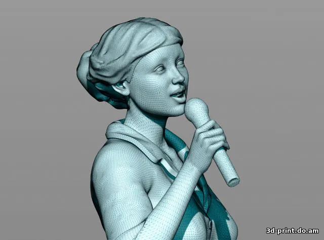 3D-модель "Девушка с микрофоном" 3D-модель "Девушка с микрофоном"