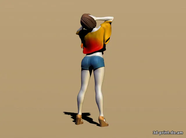 3D-модель "Девушка в раздумьях" 3D-модель "Девушка в раздумьях"