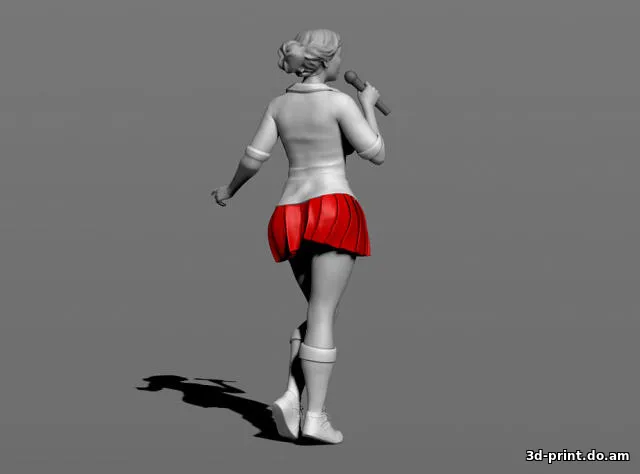 3D-модель "Девушка с микрофоном" 3D-модель "Девушка с микрофоном"