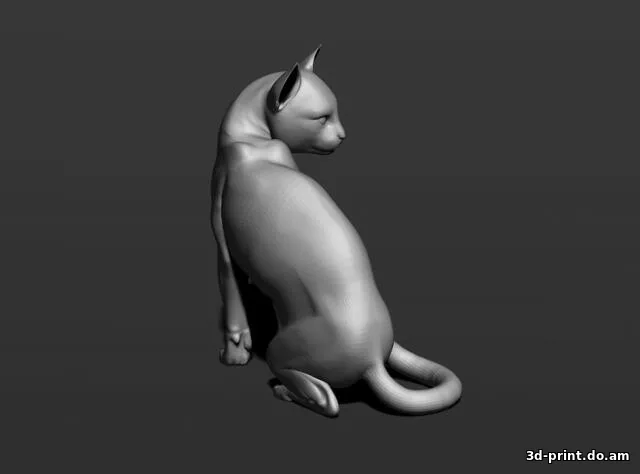 3D-модель "Кот задумчивый" 3D-модель "Кот задумчивый"