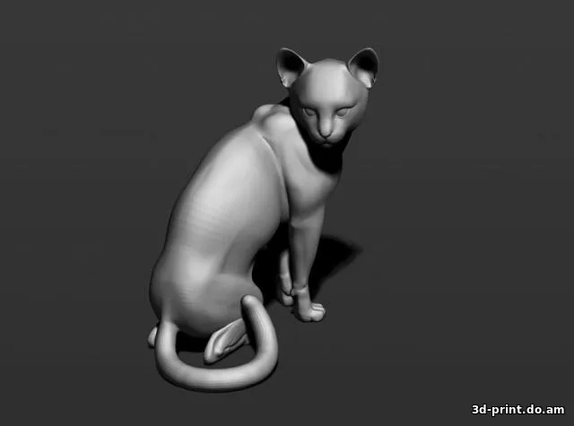 3D-модель "Кот задумчивый" 3D-модель "Кот задумчивый"