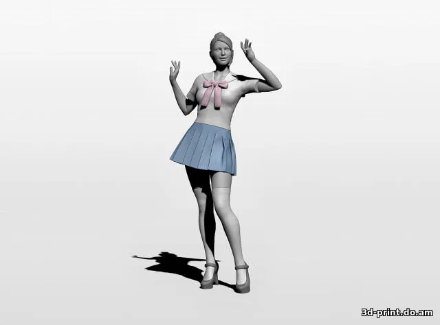 3D-модель "Японская школьница европейского происхождения"